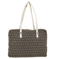 FENDI Zucchino Canvas Shoulder Bag Nylon Navy rd4608