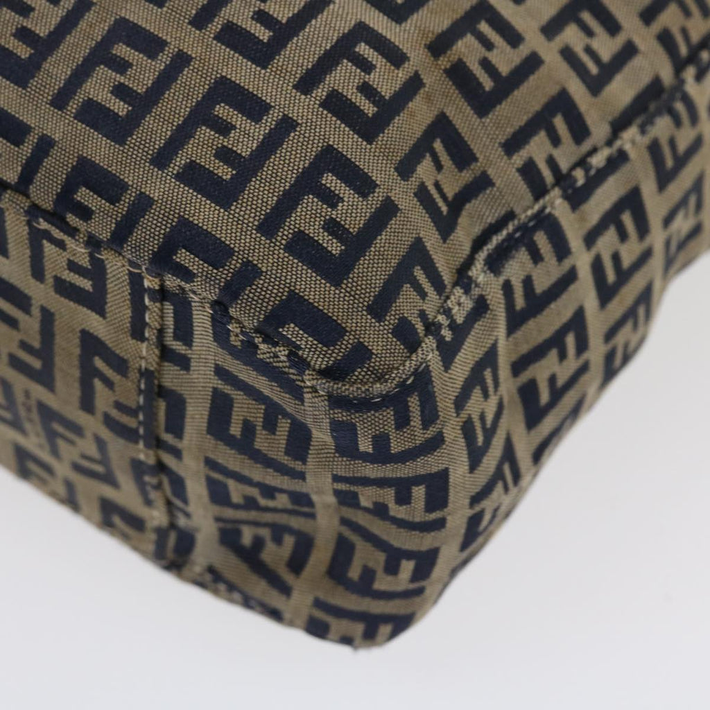 FENDI Zucchino Canvas Shoulder Bag Nylon Navy rd4608