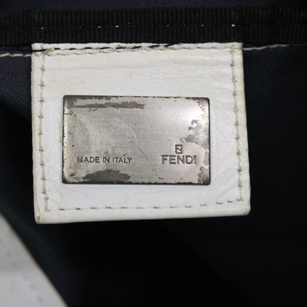 FENDI Zucchino Canvas Shoulder Bag Nylon Navy rd4608