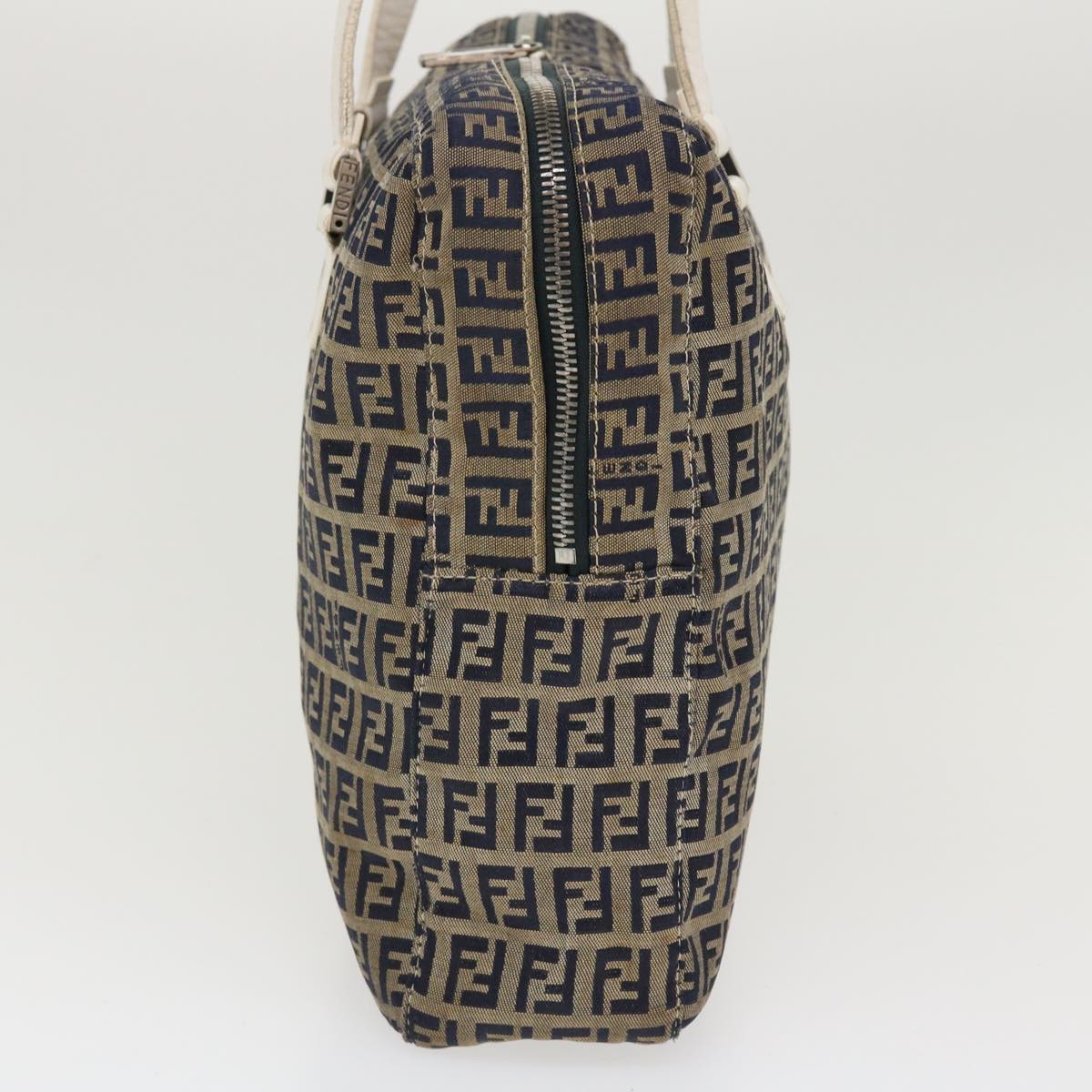 FENDI Zucchino Canvas Shoulder Bag Nylon Navy rd4608