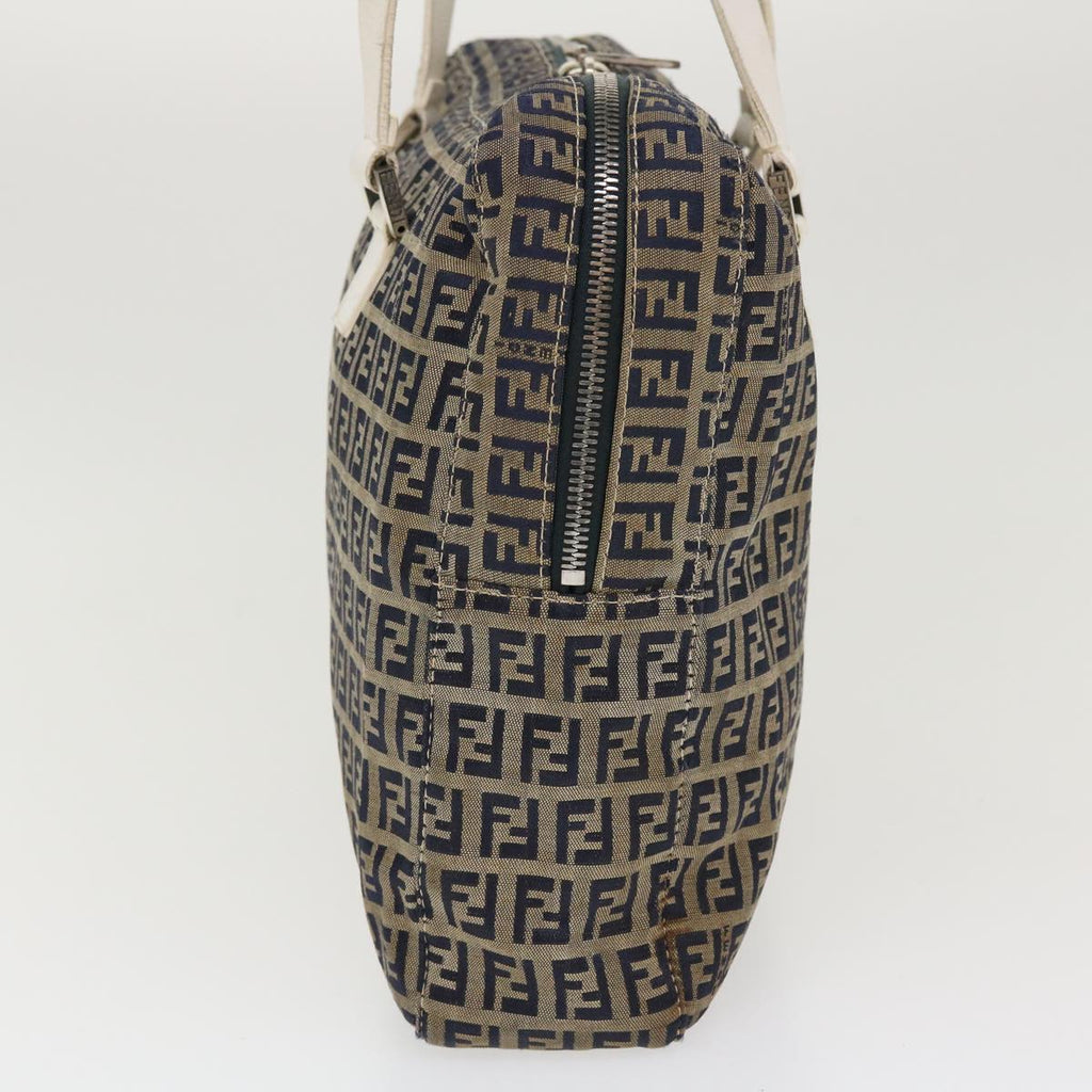 FENDI Zucchino Canvas Shoulder Bag Nylon Navy rd4608