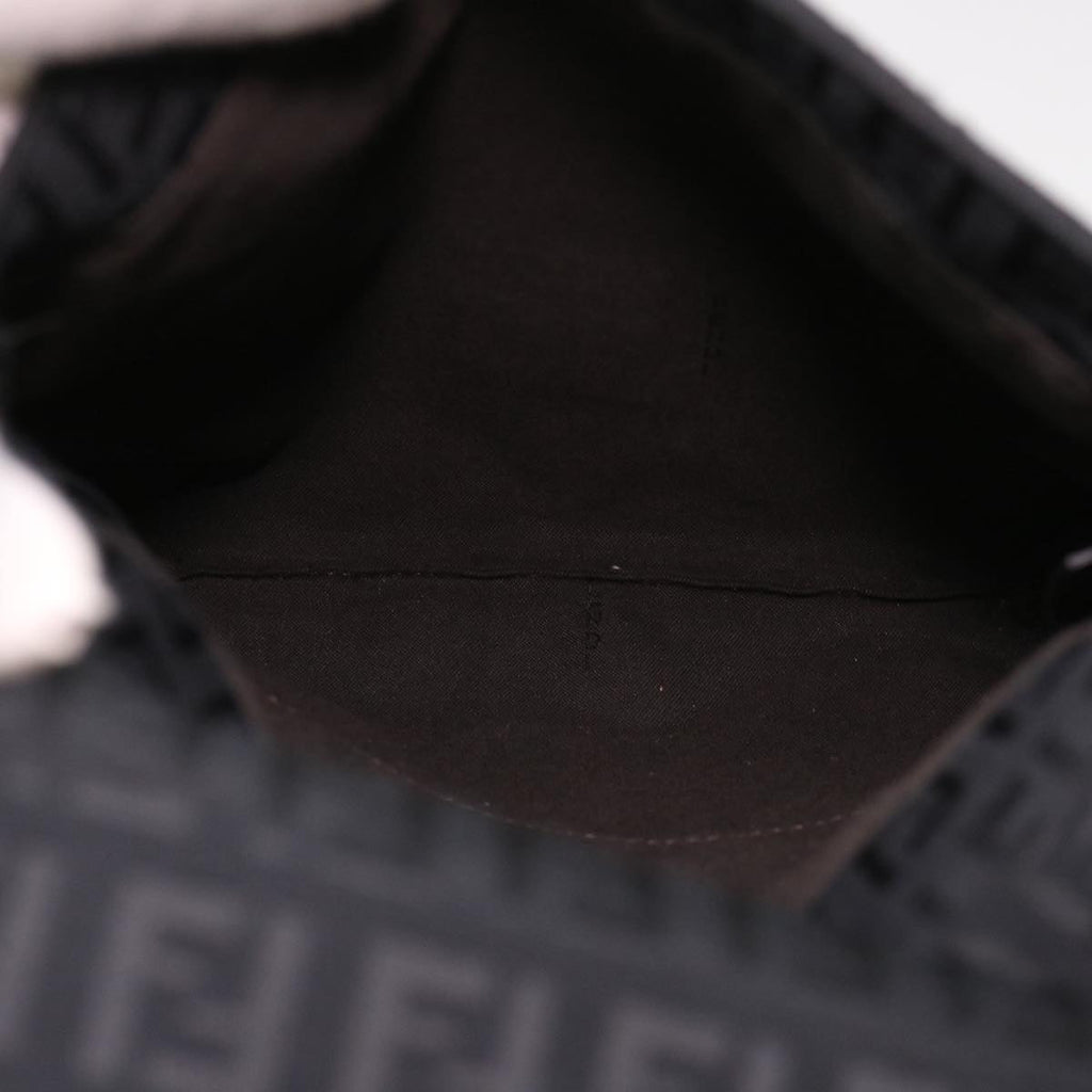 FENDI Zucchino Canvas Shoulder Bag Black 2288-8BT075-JQ5-088 rd4687