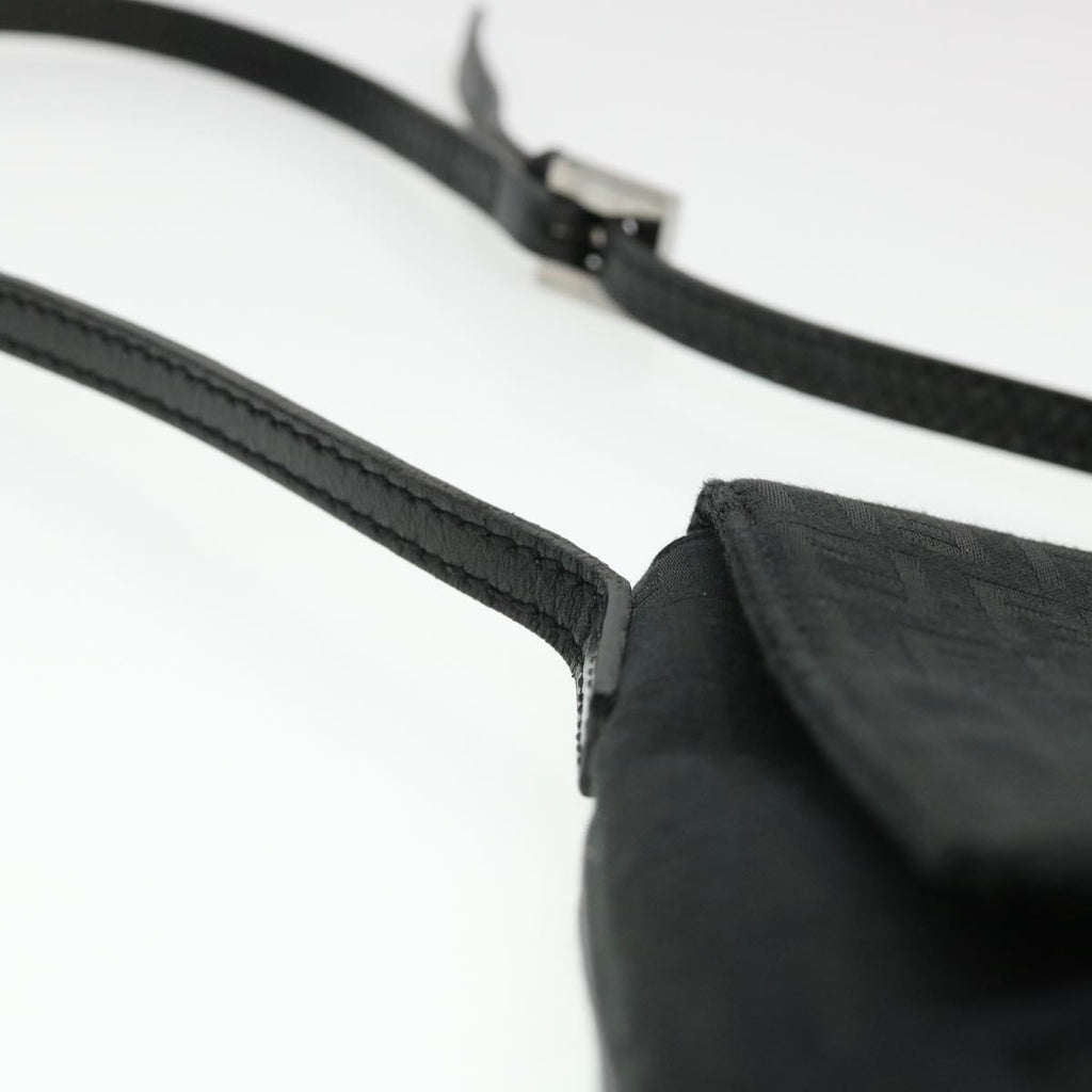 FENDI Zucchino Canvas Shoulder Bag Black 2288-8BT075-JQ5-088 rd4687