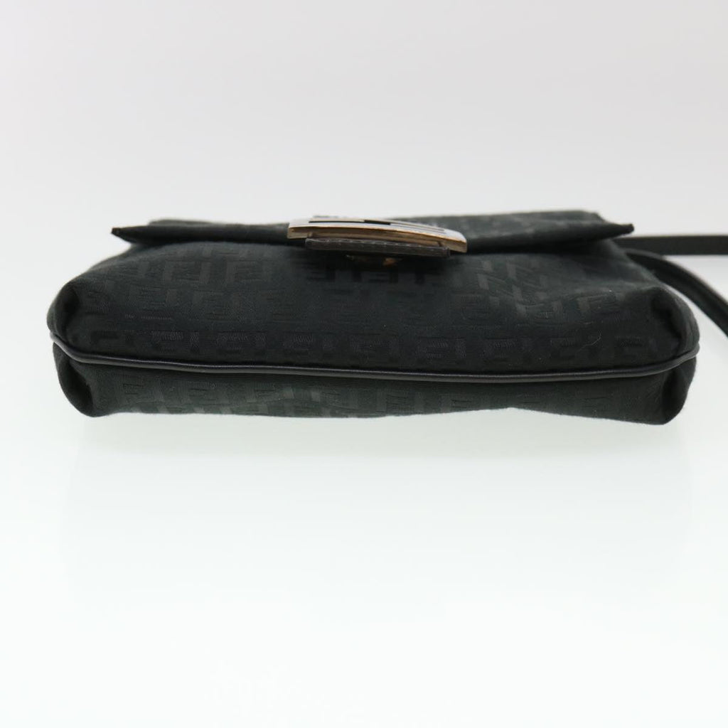 FENDI Zucchino Canvas Shoulder Bag Black 2288-8BT075-JQ5-088 rd4687