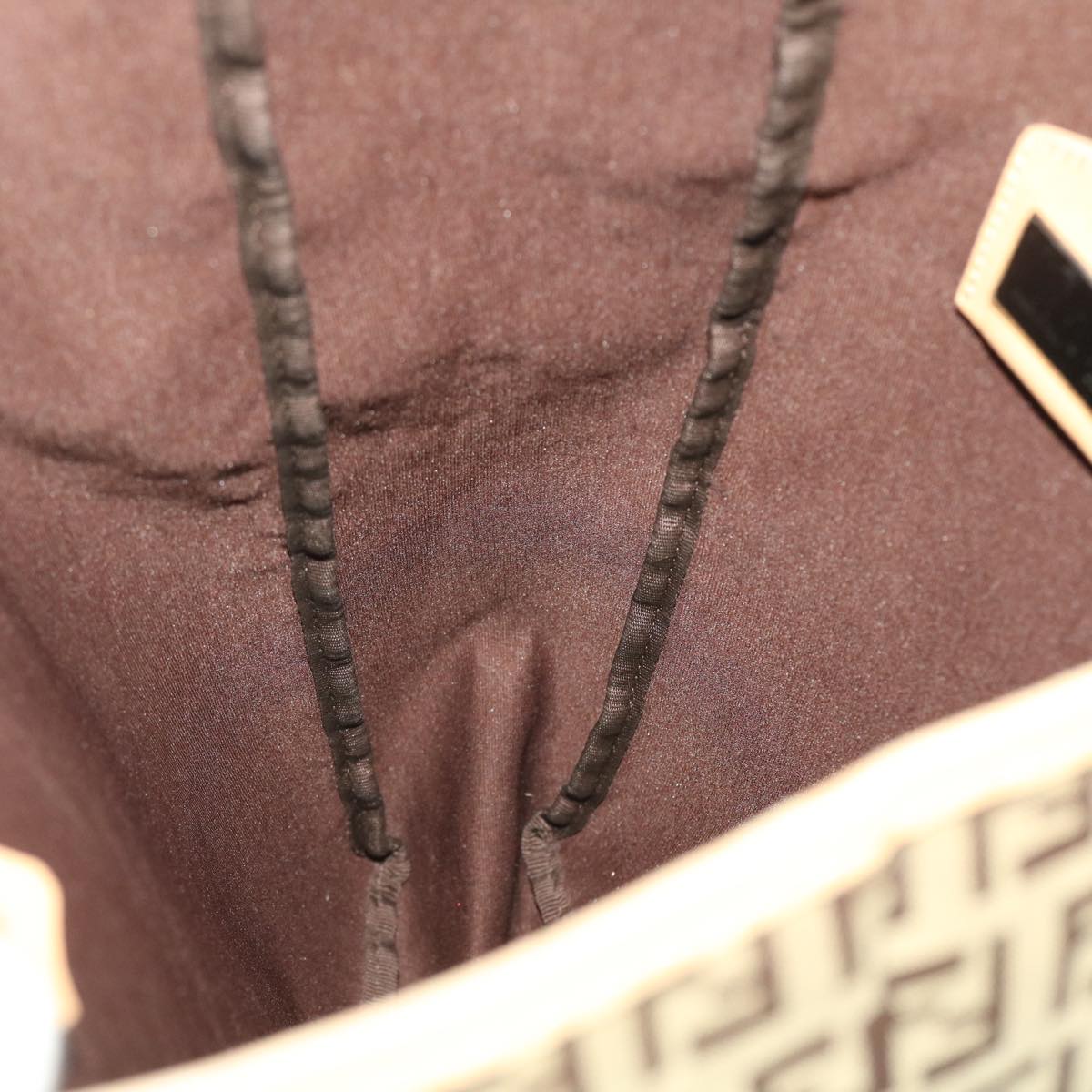 FENDI Zucchino Canvas Tote Bag Beige 3677/8BH006028 rd4733