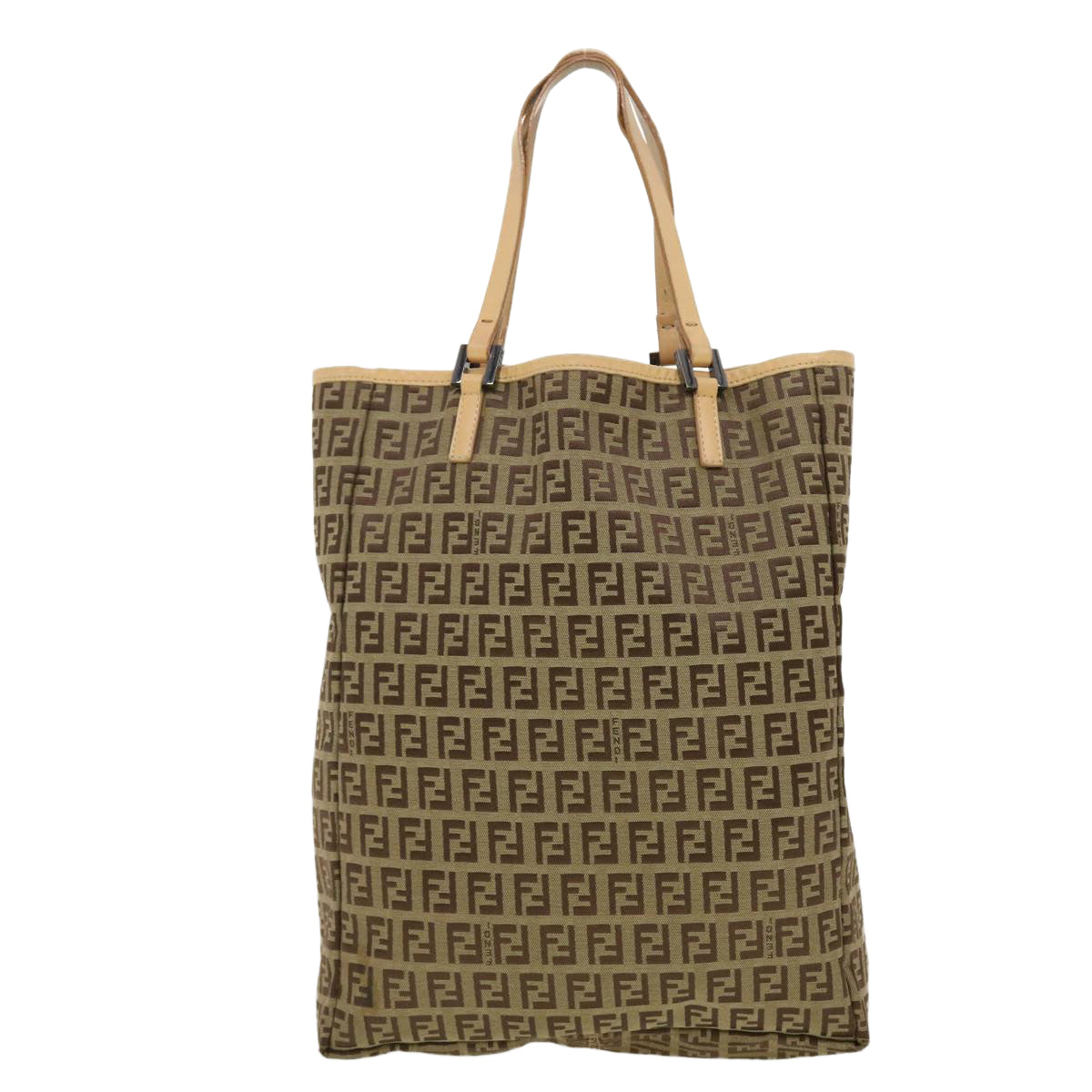 FENDI Zucchino Canvas Tote Bag Beige 3677/8BH006028 rd4733