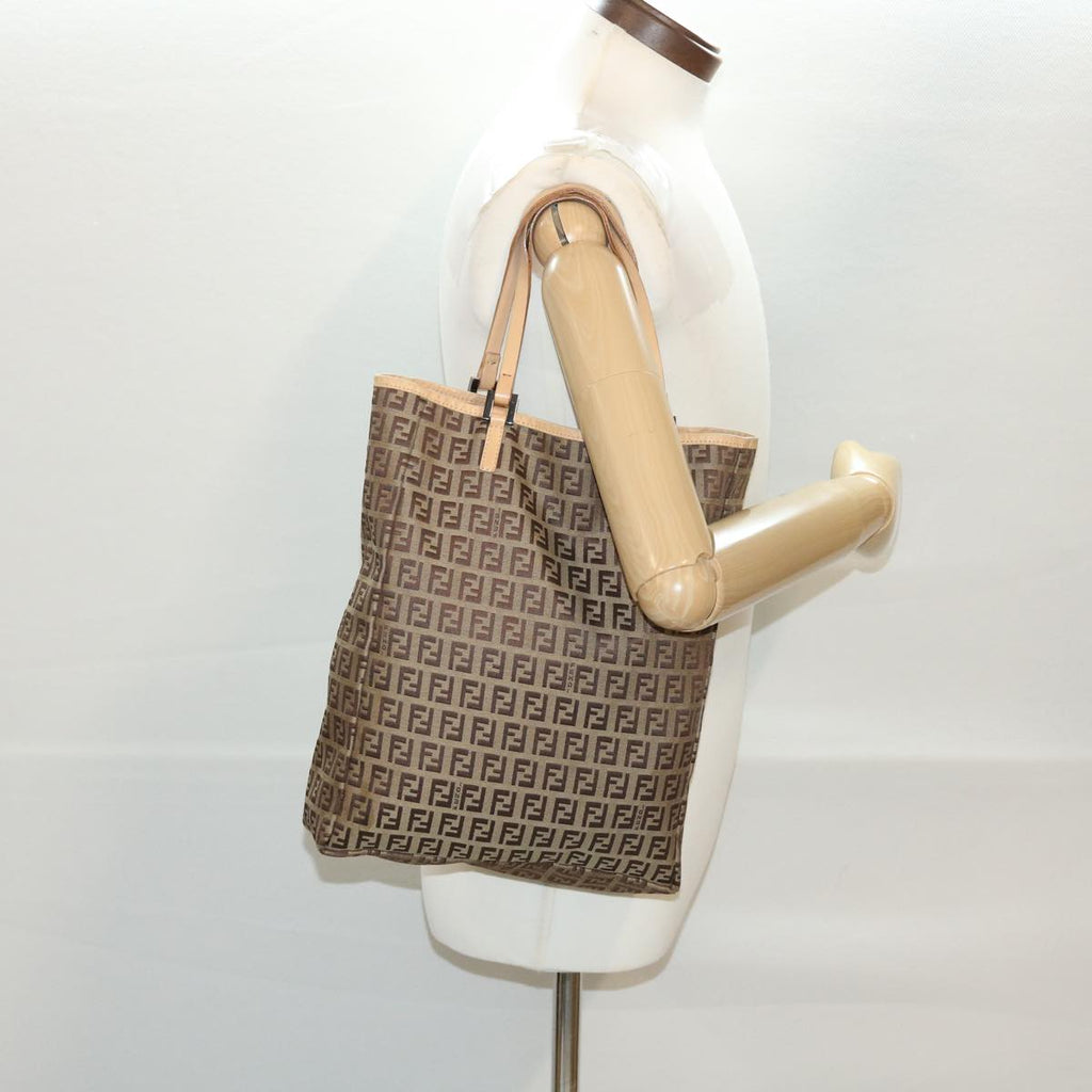 FENDI Zucchino Canvas Tote Bag Beige 3677/8BH006028 rd4733