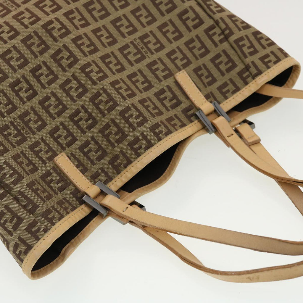 FENDI Zucchino Canvas Tote Bag Beige 3677/8BH006028 rd4733