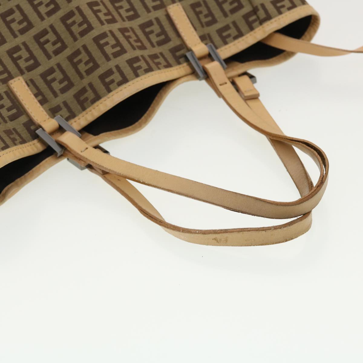 FENDI Zucchino Canvas Tote Bag Beige 3677/8BH006028 rd4733