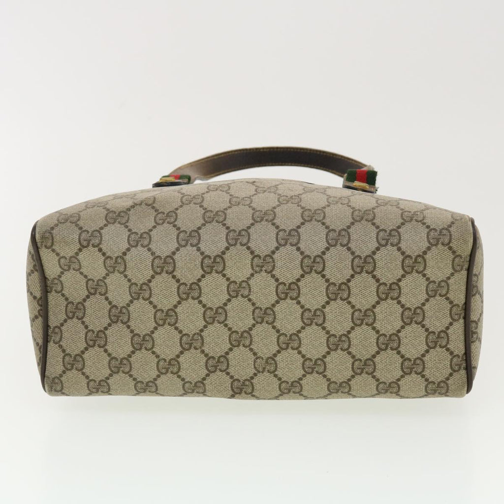 GUCCI GG Canvas Web Sherry Line Hand Bag Beige Red Green 24.02.053 rd4756