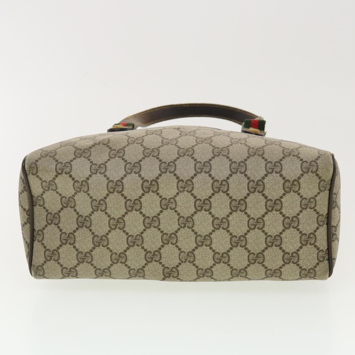 GUCCI GG Canvas Web Sherry Line Hand Bag Beige Red Green 24.02.053 rd4756