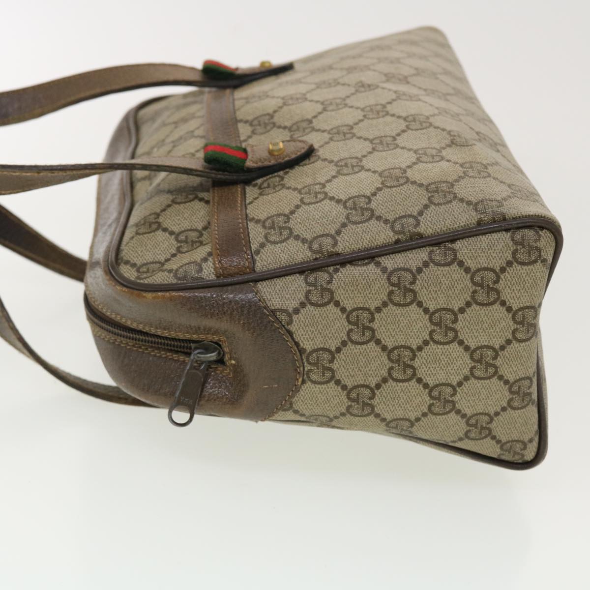 GUCCI GG Canvas Web Sherry Line Hand Bag Beige Red Green 24.02.053 rd4756