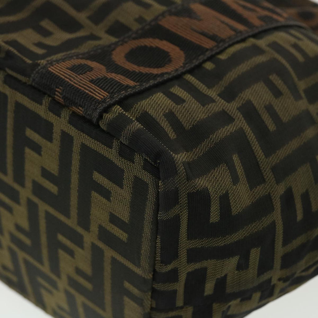 FENDI Zucca Canvas Hand Bag Black Brown rd4762