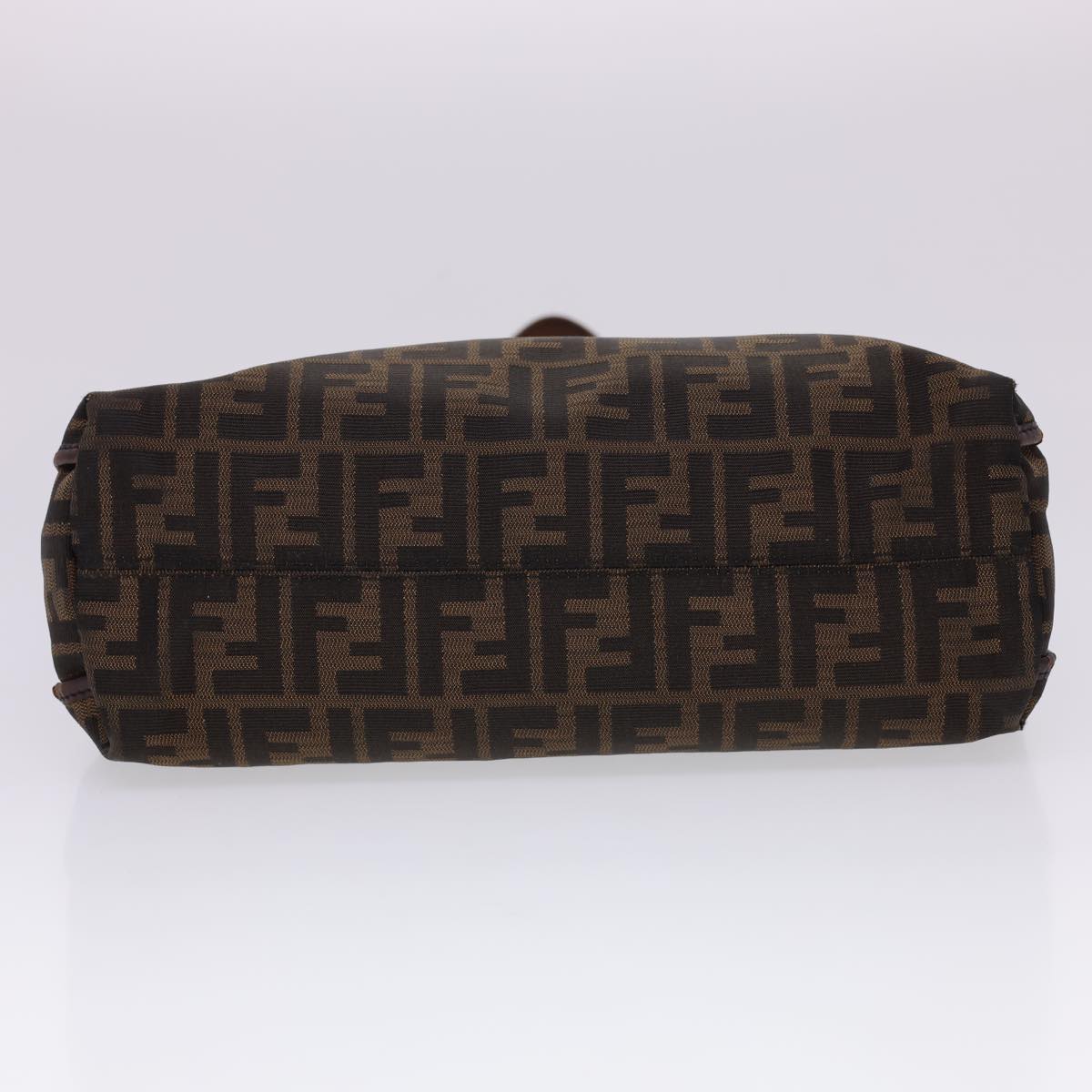 FENDI Zucca Canvas Tote Bag Nylon Brown Black rd4786
