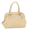 FENDI Celeria Hand Bag Leather Beige rd4791