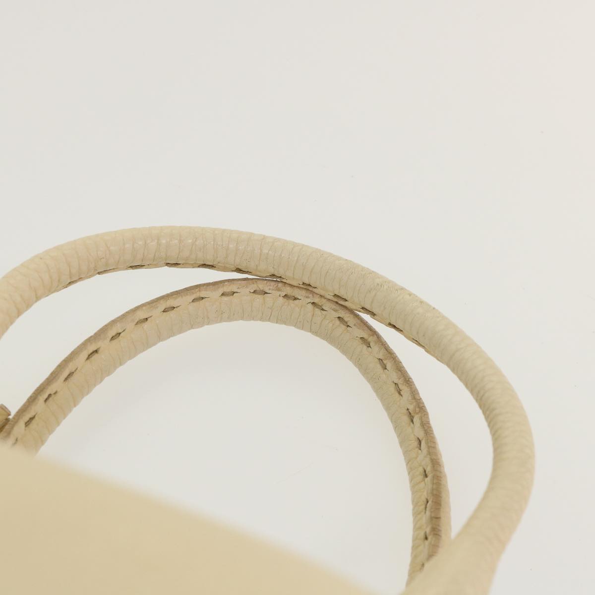 FENDI Celeria Hand Bag Leather Beige rd4791