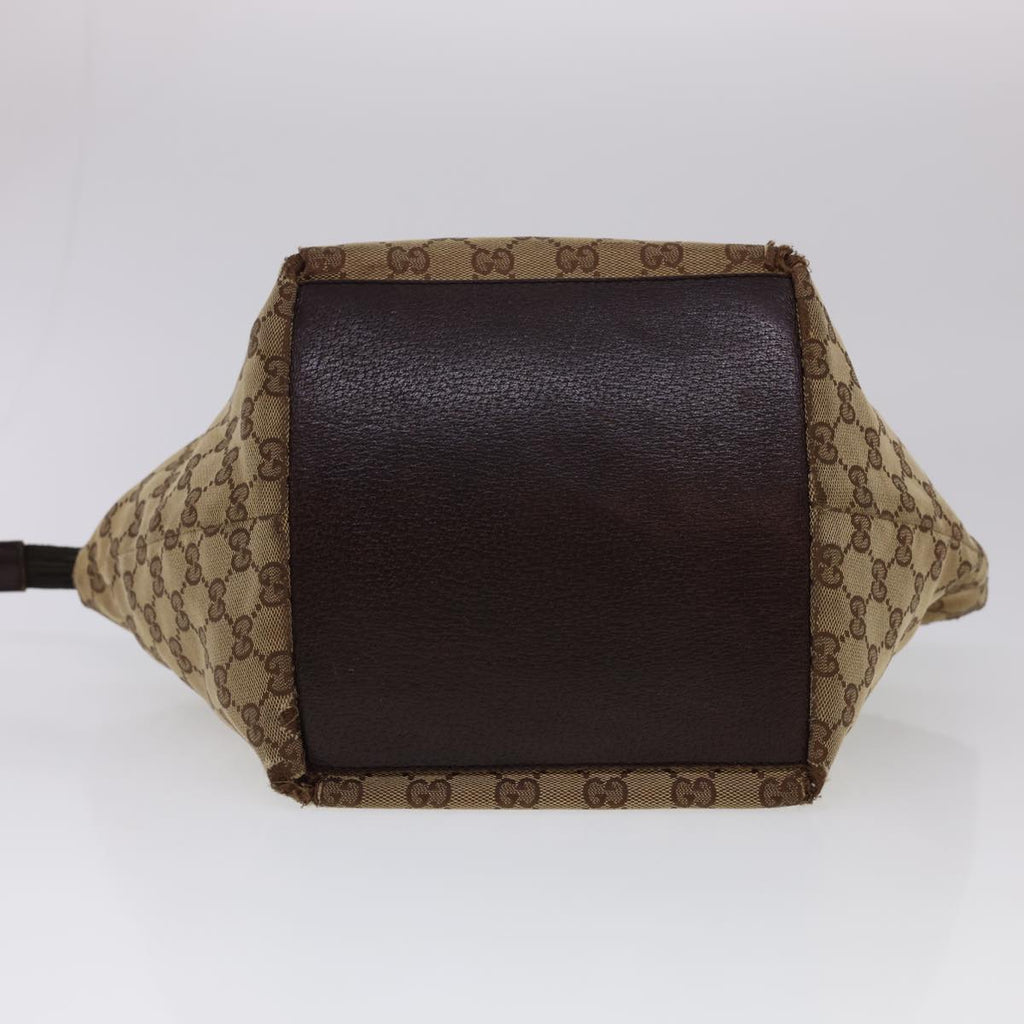 GUCCI GG Canvas Web Sherry Line Tote Bag Beige Red Green 131228 rd4865