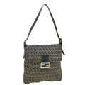 FENDI Zucchino Canvas Mamma bucket Shoulder Bag Navy 2390.26730.018 rd4873