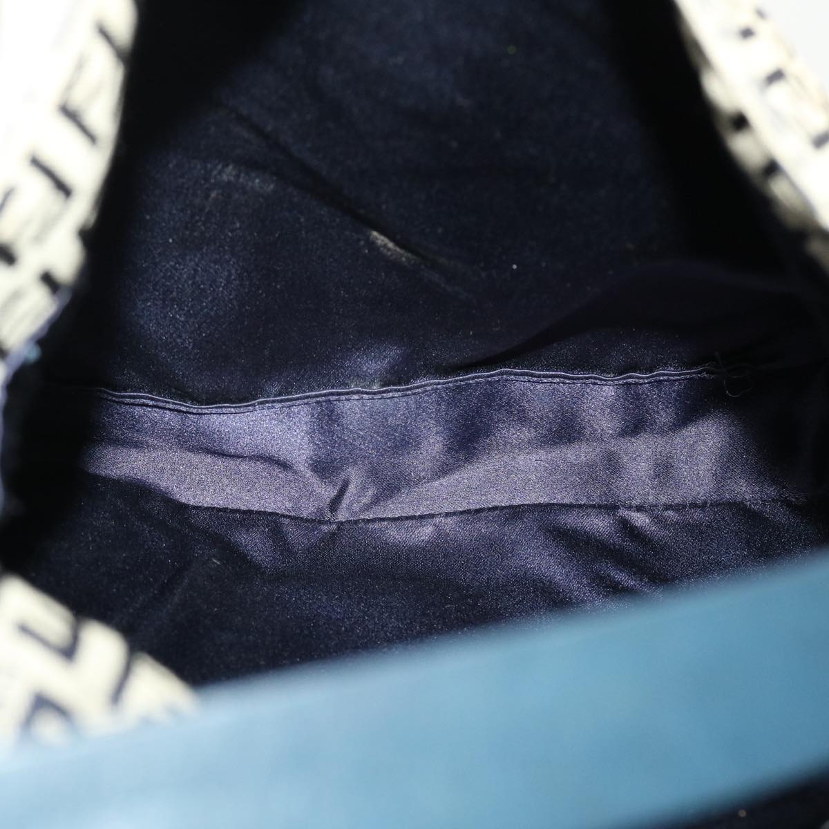 FENDI Zucchino Canvas Mamma bucket Shoulder Bag Navy 2390.26730.018 rd4873