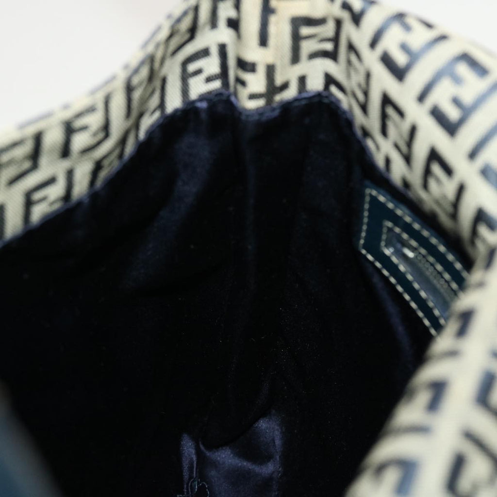 FENDI Zucchino Canvas Mamma bucket Shoulder Bag Navy 2390.26730.018 rd4873