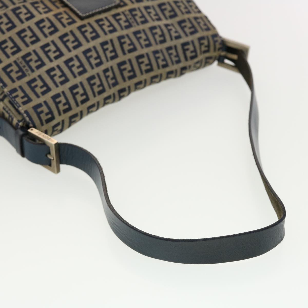 FENDI Zucchino Canvas Mamma bucket Shoulder Bag Navy 2390.26730.018 rd4873