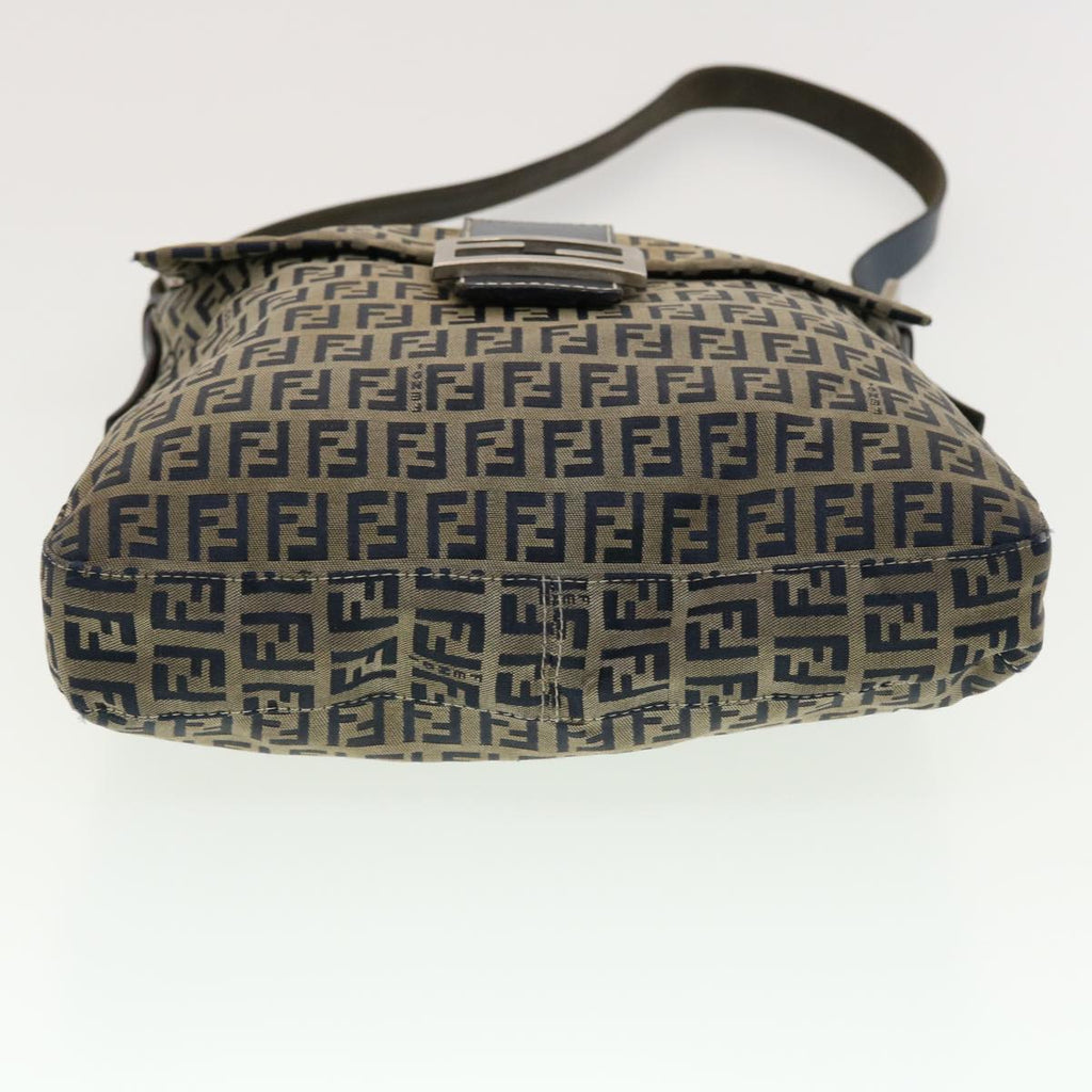 FENDI Zucchino Canvas Mamma bucket Shoulder Bag Navy 2390.26730.018 rd4873
