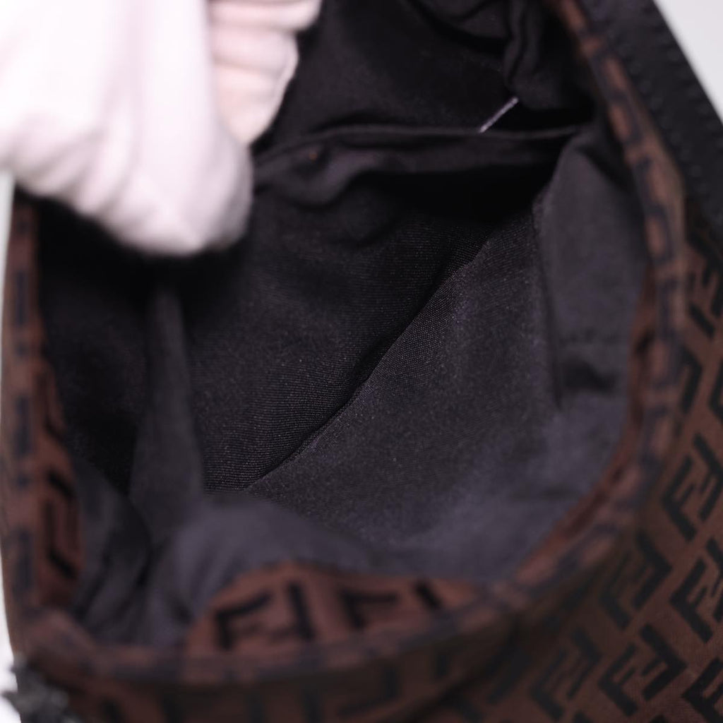 FENDI Zucchino Canvas Shoulder Bag Brown 2354/8BT052/JQ5/039 rd4875