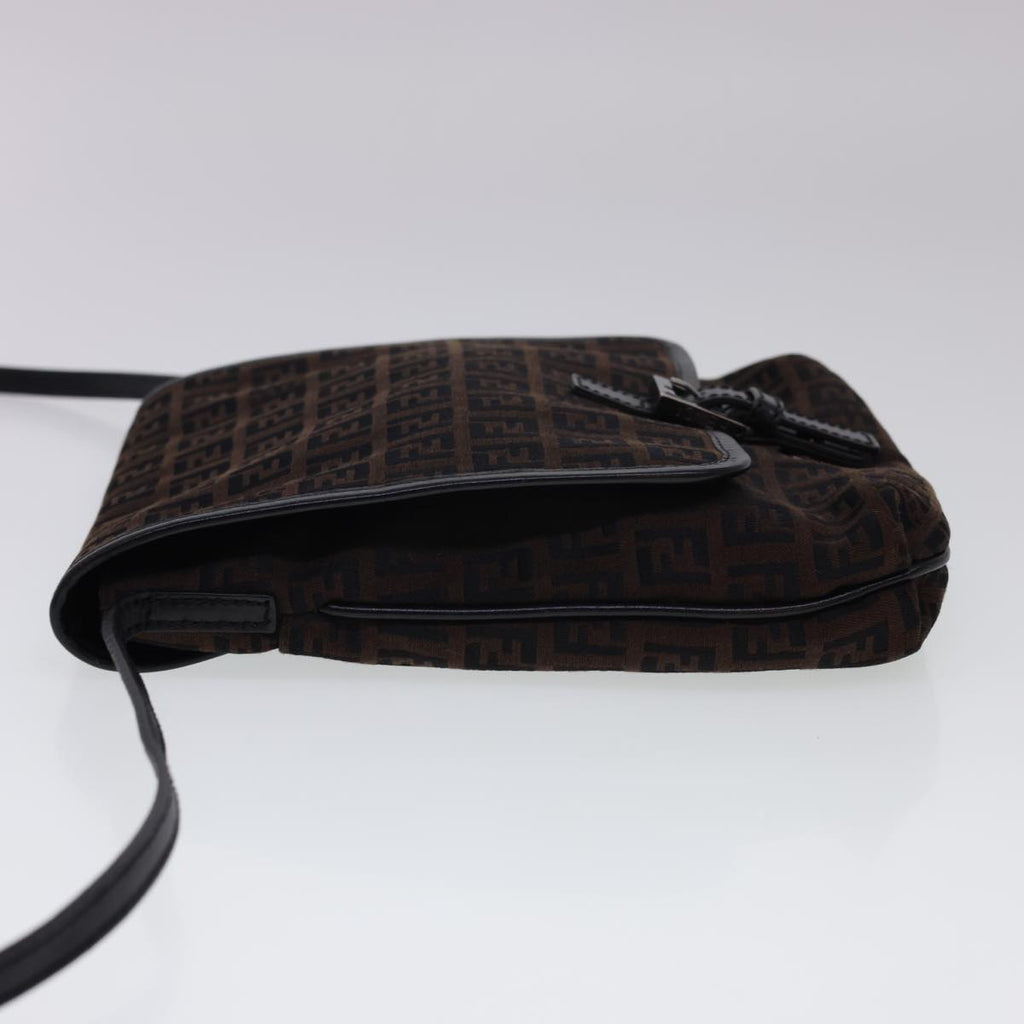 FENDI Zucchino Canvas Shoulder Bag Brown 2354/8BT052/JQ5/039 rd4875
