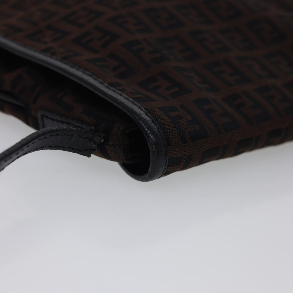 FENDI Zucchino Canvas Shoulder Bag Brown 2354/8BT052/JQ5/039 rd4875