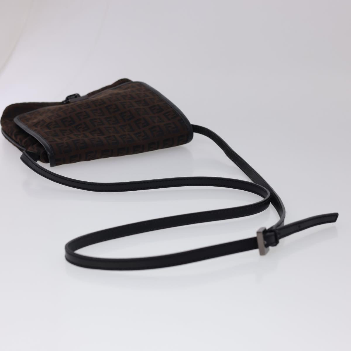 FENDI Zucchino Canvas Shoulder Bag Brown 2354/8BT052/JQ5/039 rd4875