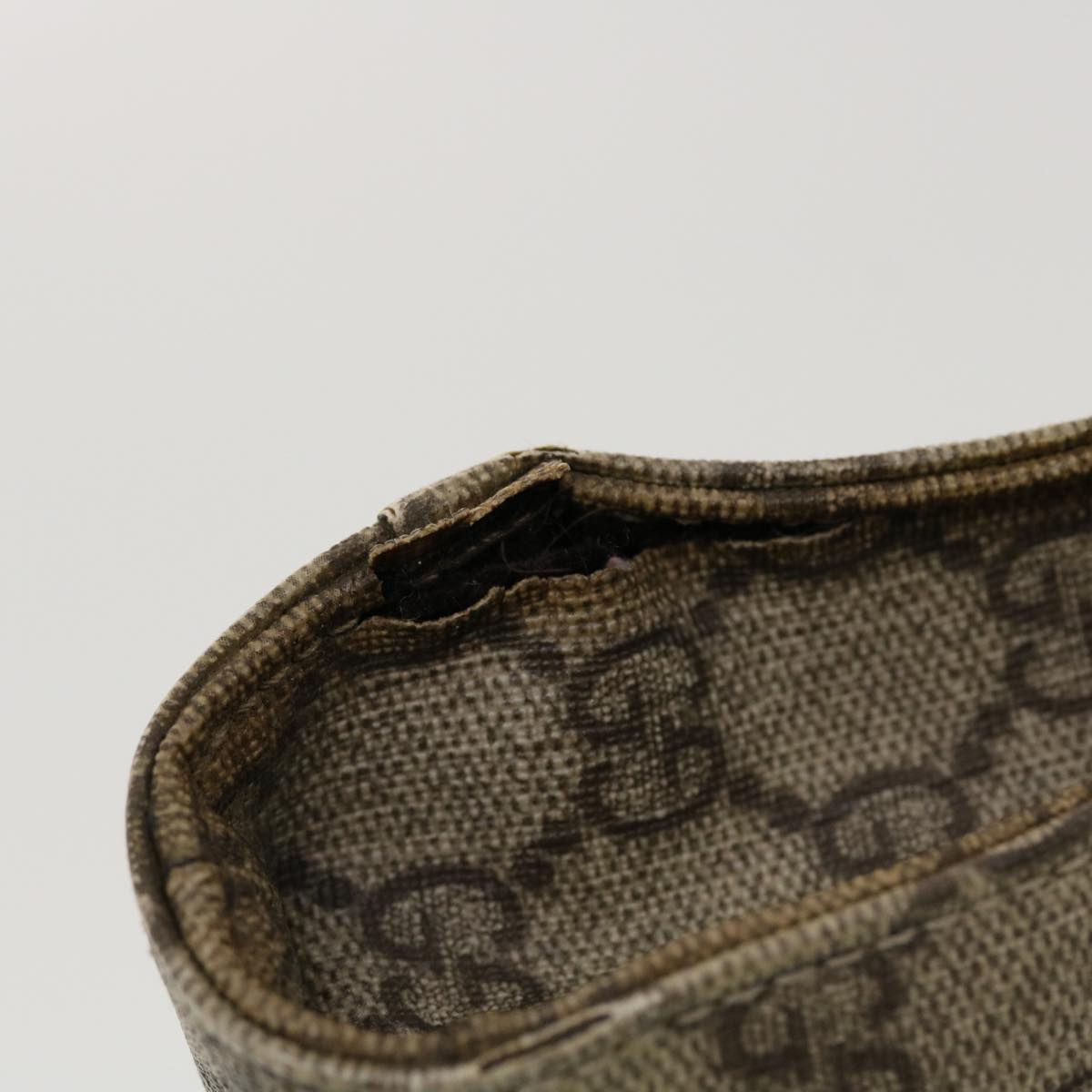 GUCCI GG Canvas Web Sherry Line Hand Bag Beige Red Green 152604 rd4886