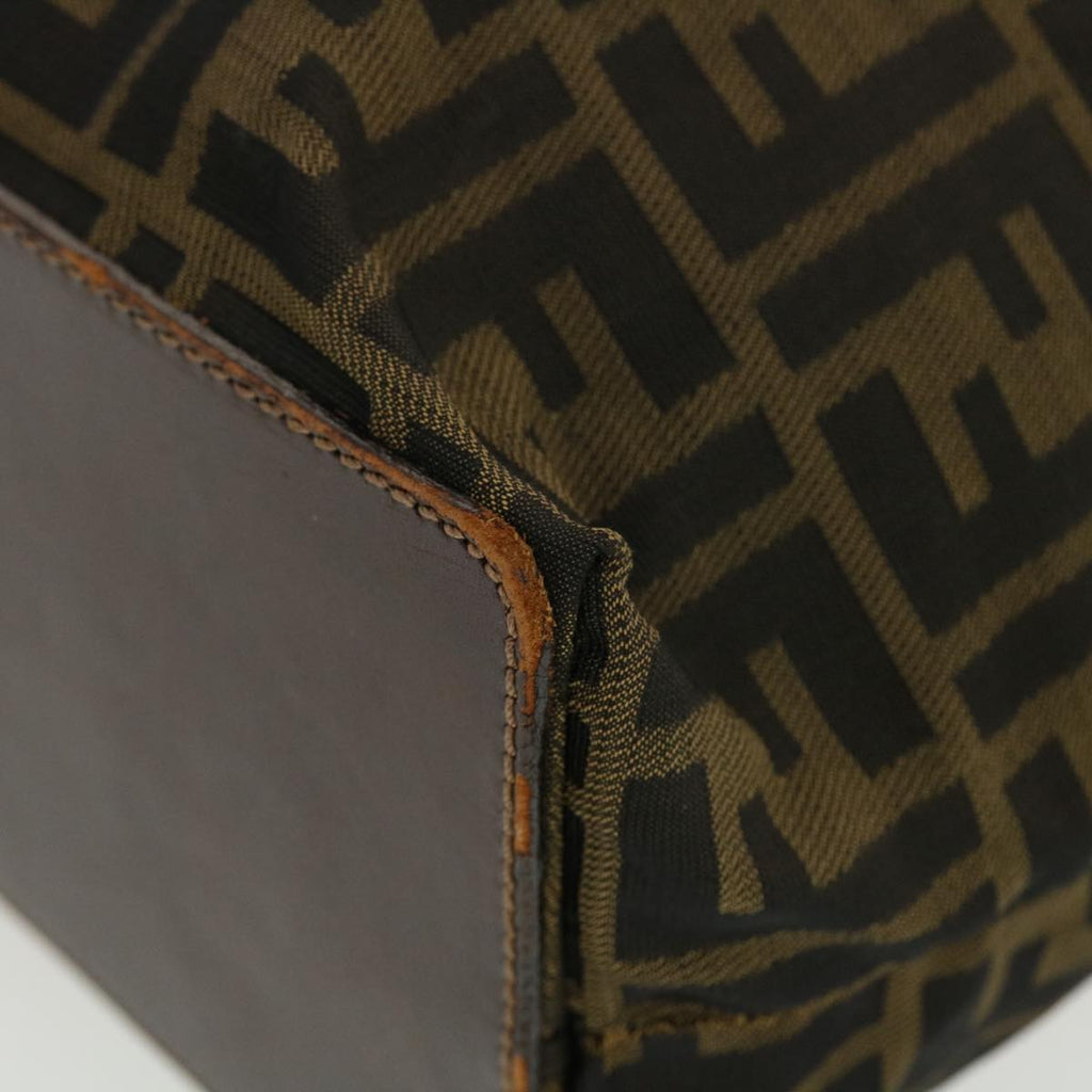 FENDI Zucca Canvas Tote Bag Black Brown 2288-26598-099 rd4904