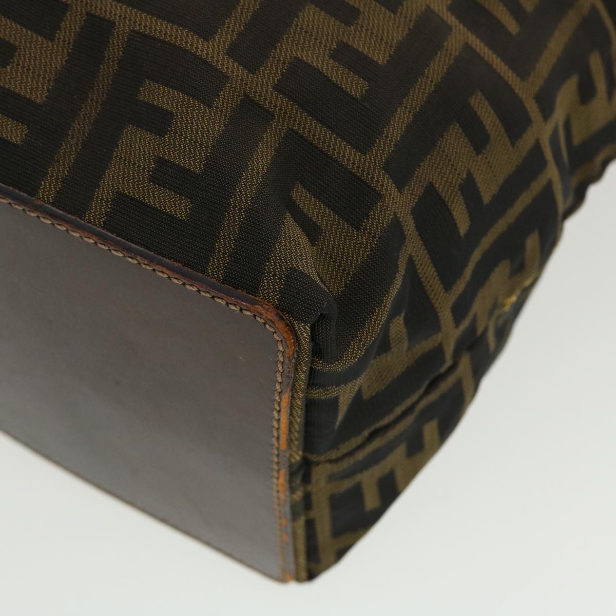 FENDI Zucca Canvas Tote Bag Black Brown 2288-26598-099 rd4904
