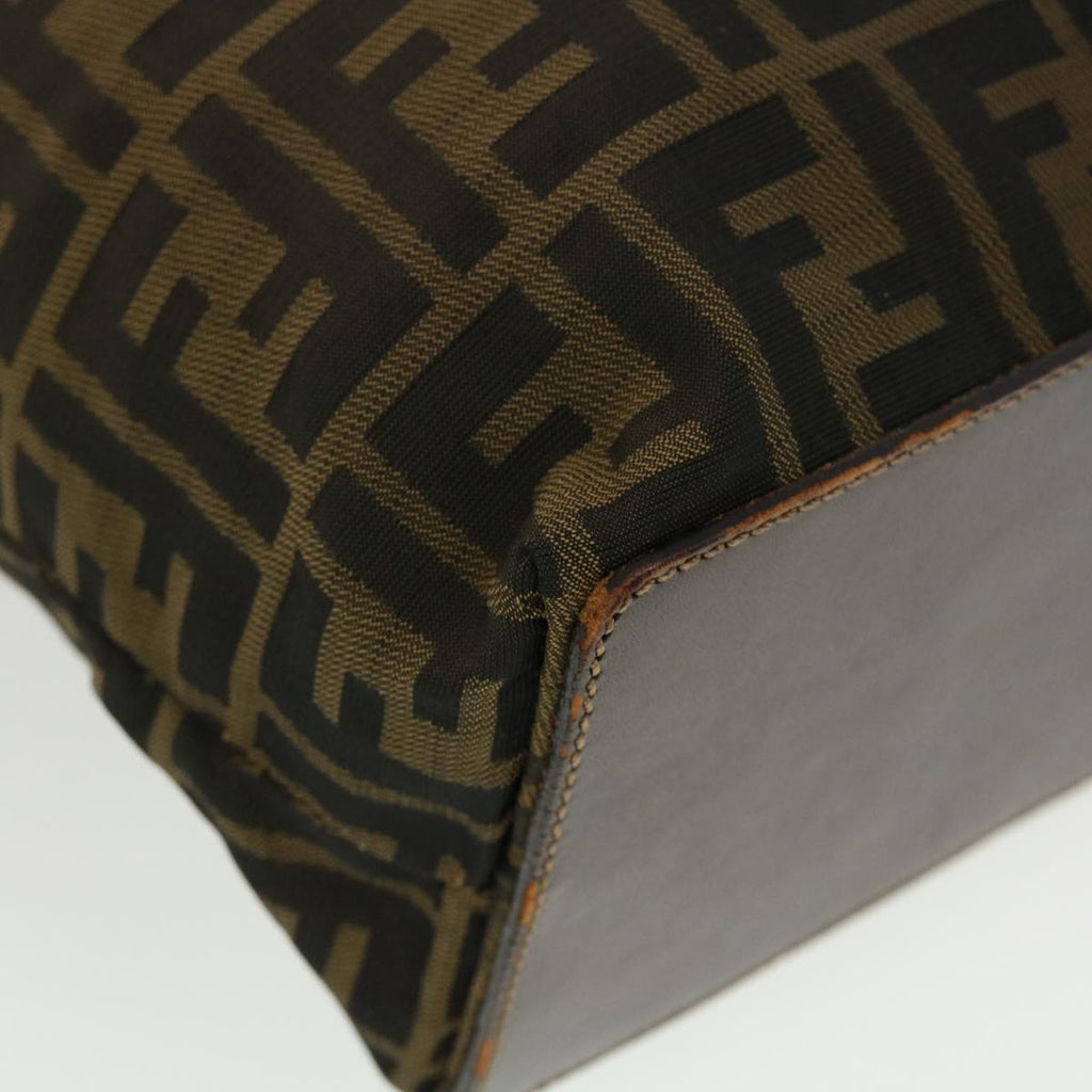 FENDI Zucca Canvas Tote Bag Black Brown 2288-26598-099 rd4904