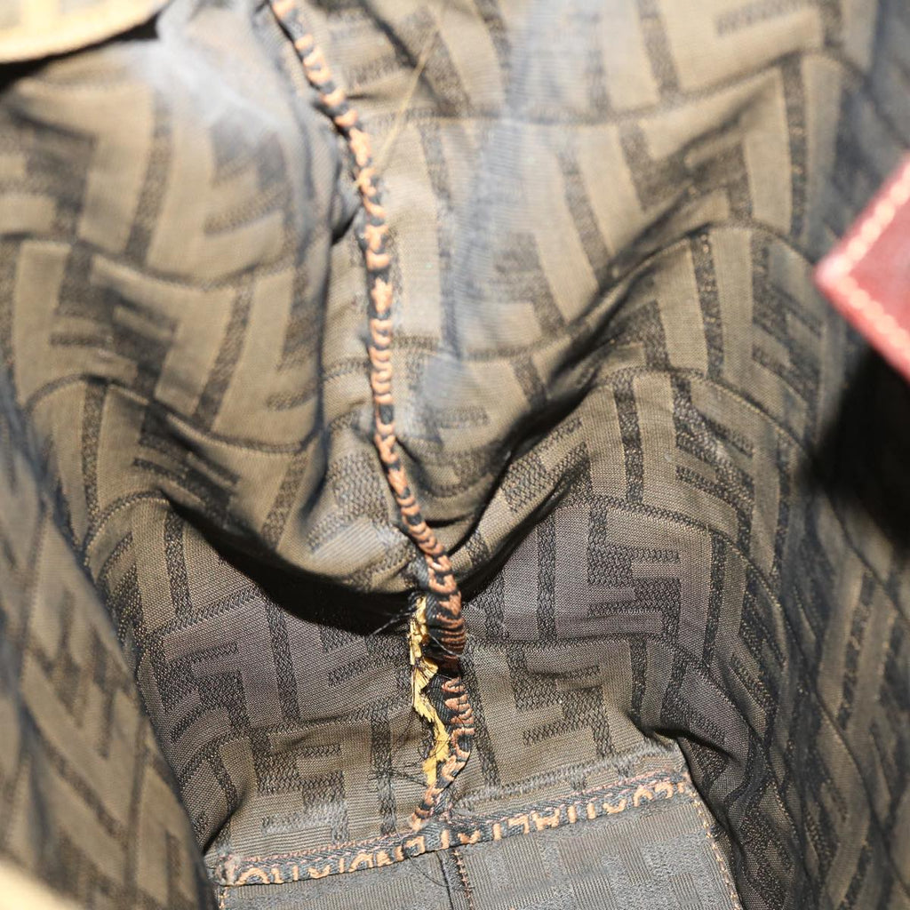 FENDI Zucca Canvas Tote Bag Black Brown 2288-26598-099 rd4904