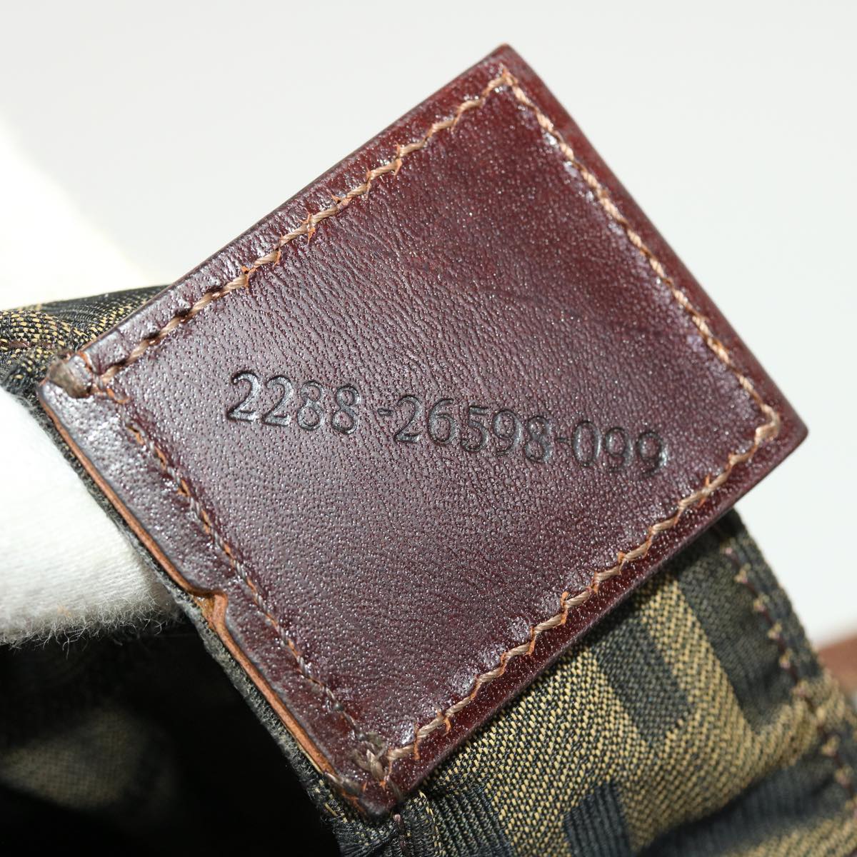 FENDI Zucca Canvas Tote Bag Black Brown 2288-26598-099 rd4904