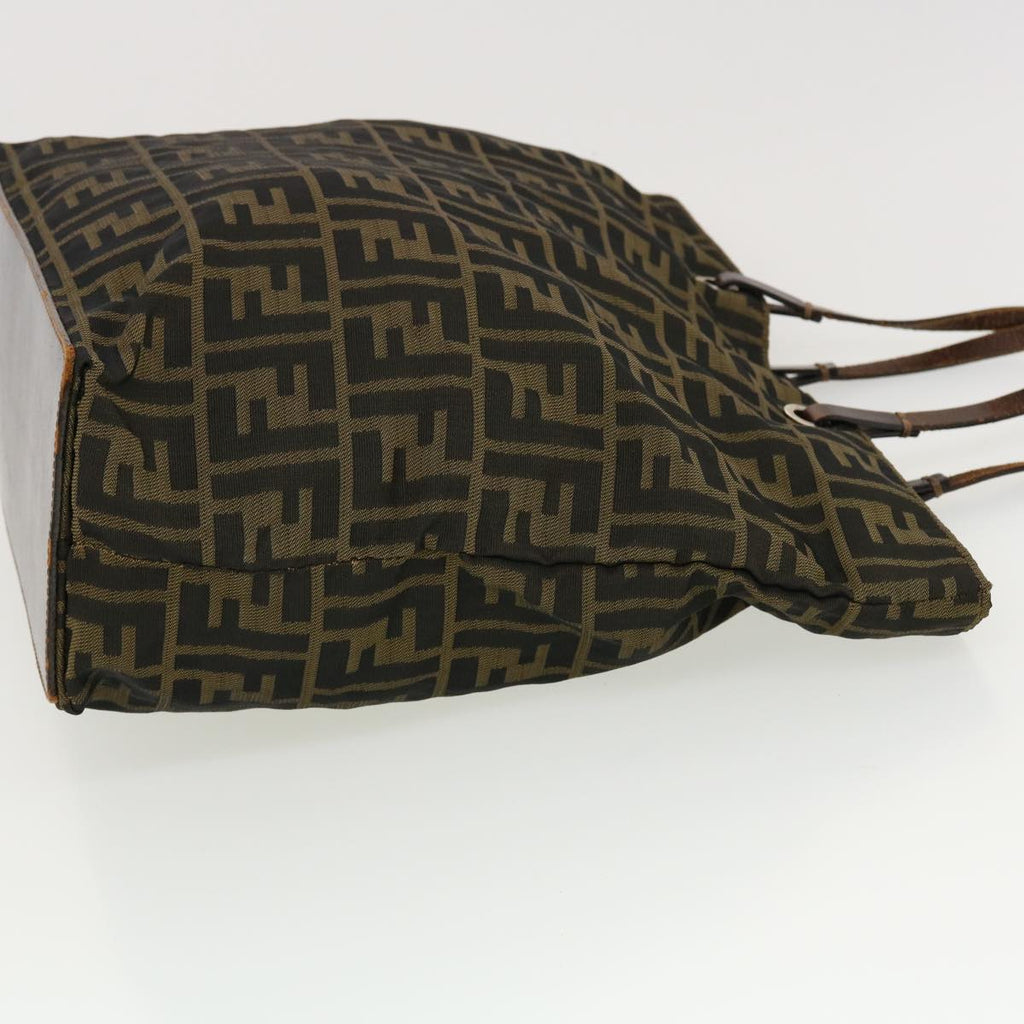 FENDI Zucca Canvas Tote Bag Black Brown 2288-26598-099 rd4904