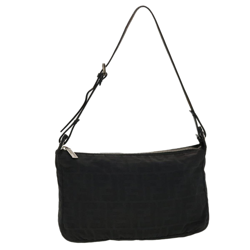 FENDI Zucca Canvas Shoulder Bag Black 2241-26617099 rd4911
