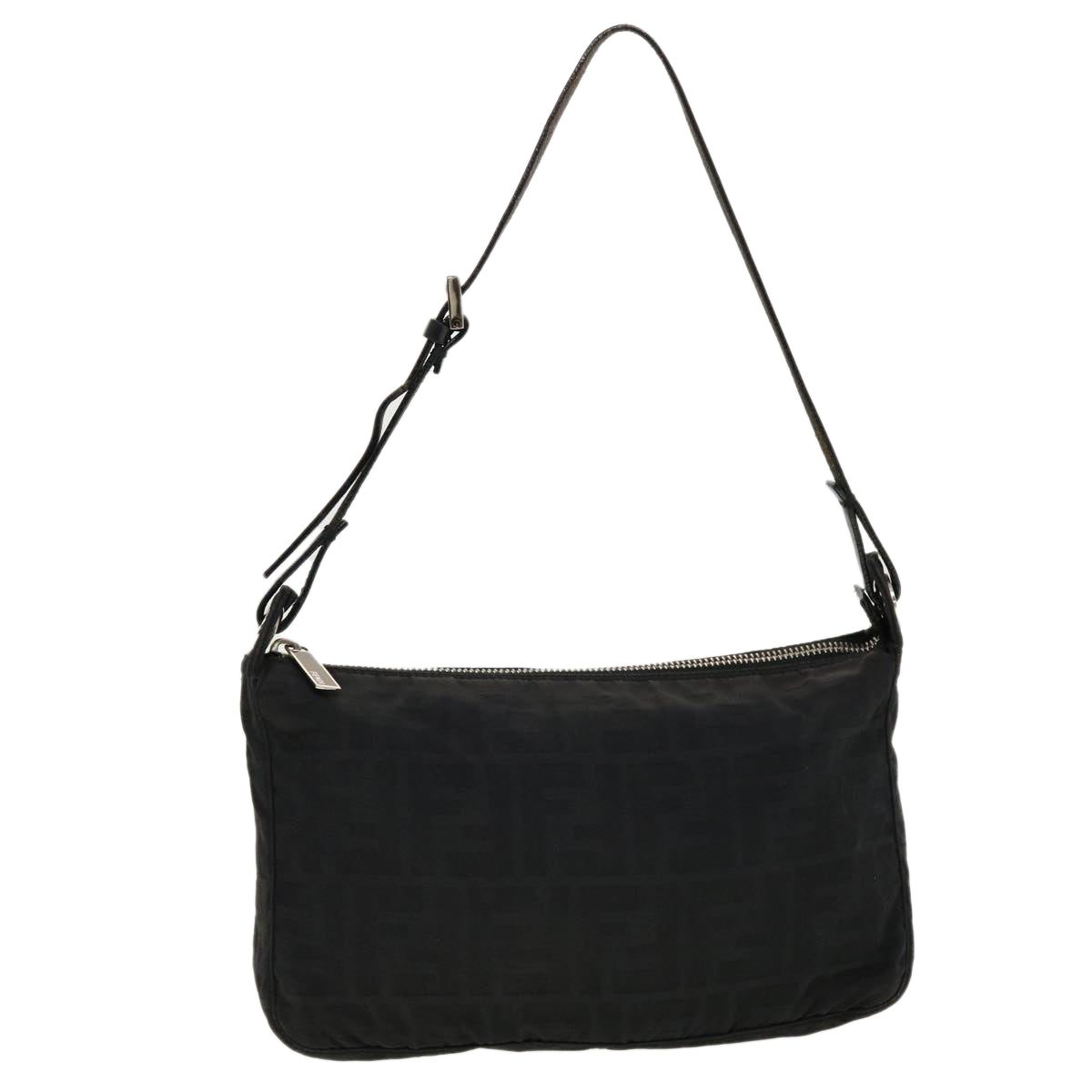 FENDI Zucca Canvas Shoulder Bag Black 2241-26617099 rd4911