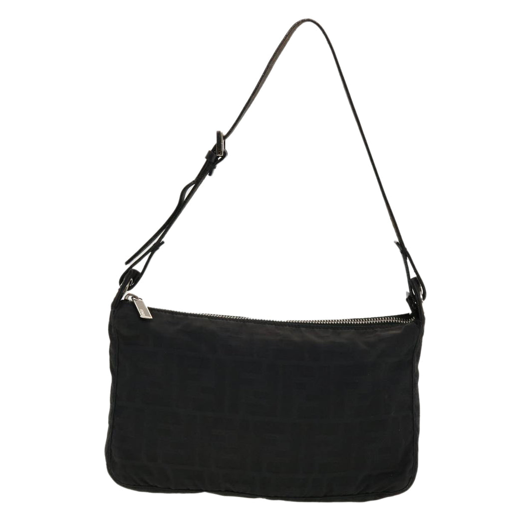 FENDI Zucca Canvas Shoulder Bag Black 2241-26617099 rd4911