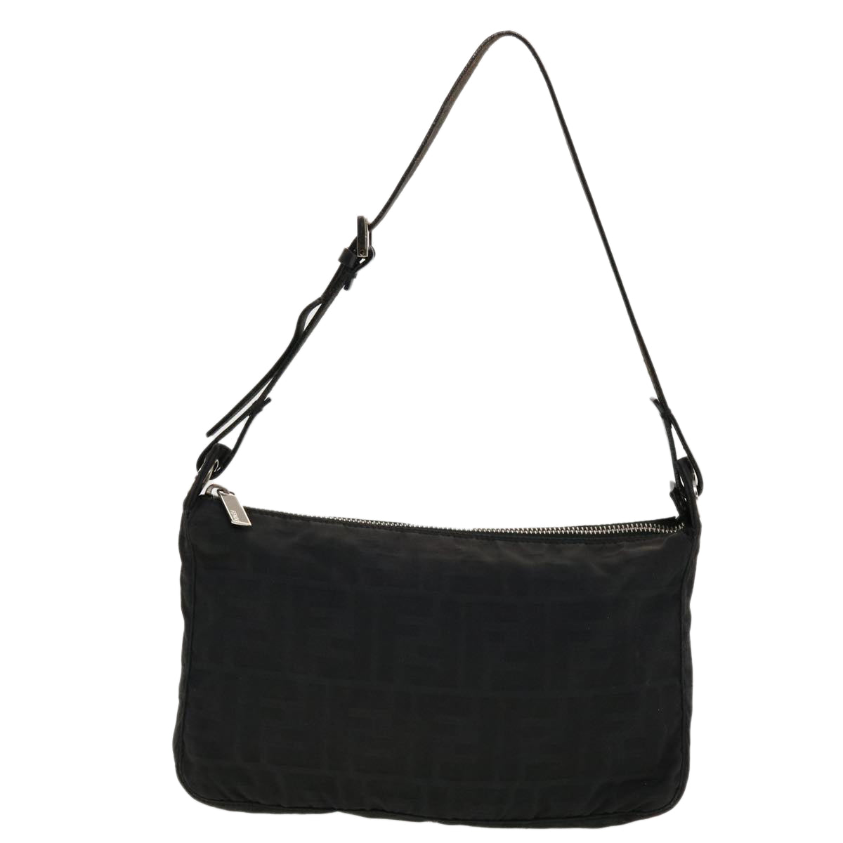 FENDI Zucca Canvas Shoulder Bag Black 2241-26617099 rd4911