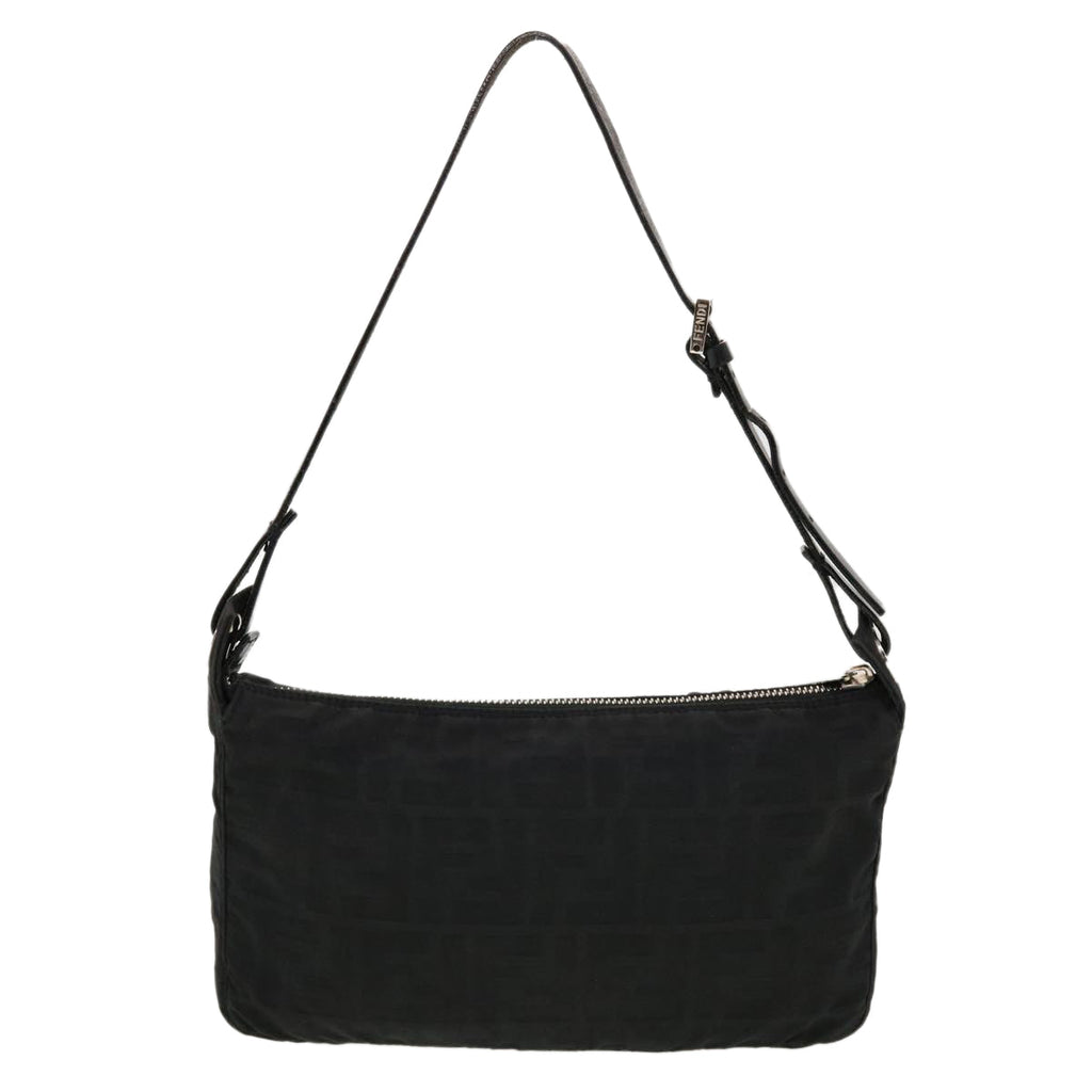 FENDI Zucca Canvas Shoulder Bag Black 2241-26617099 rd4911