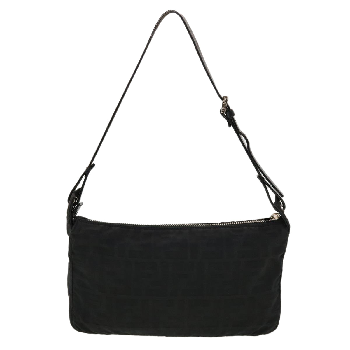 FENDI Zucca Canvas Shoulder Bag Black 2241-26617099 rd4911