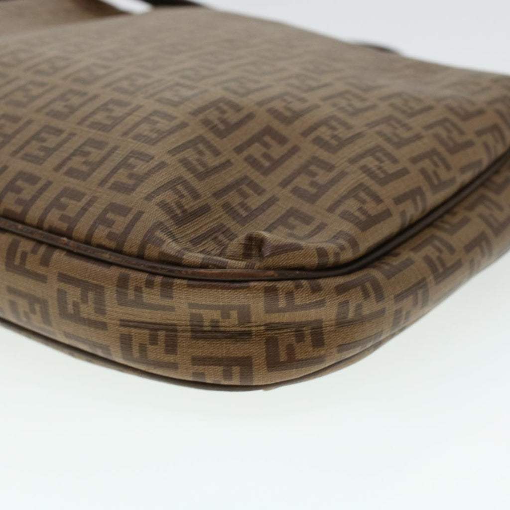 FENDI Zucchino Canvas Shoulder Bag Brown 8BT206-FB5 129-2580 rd4934