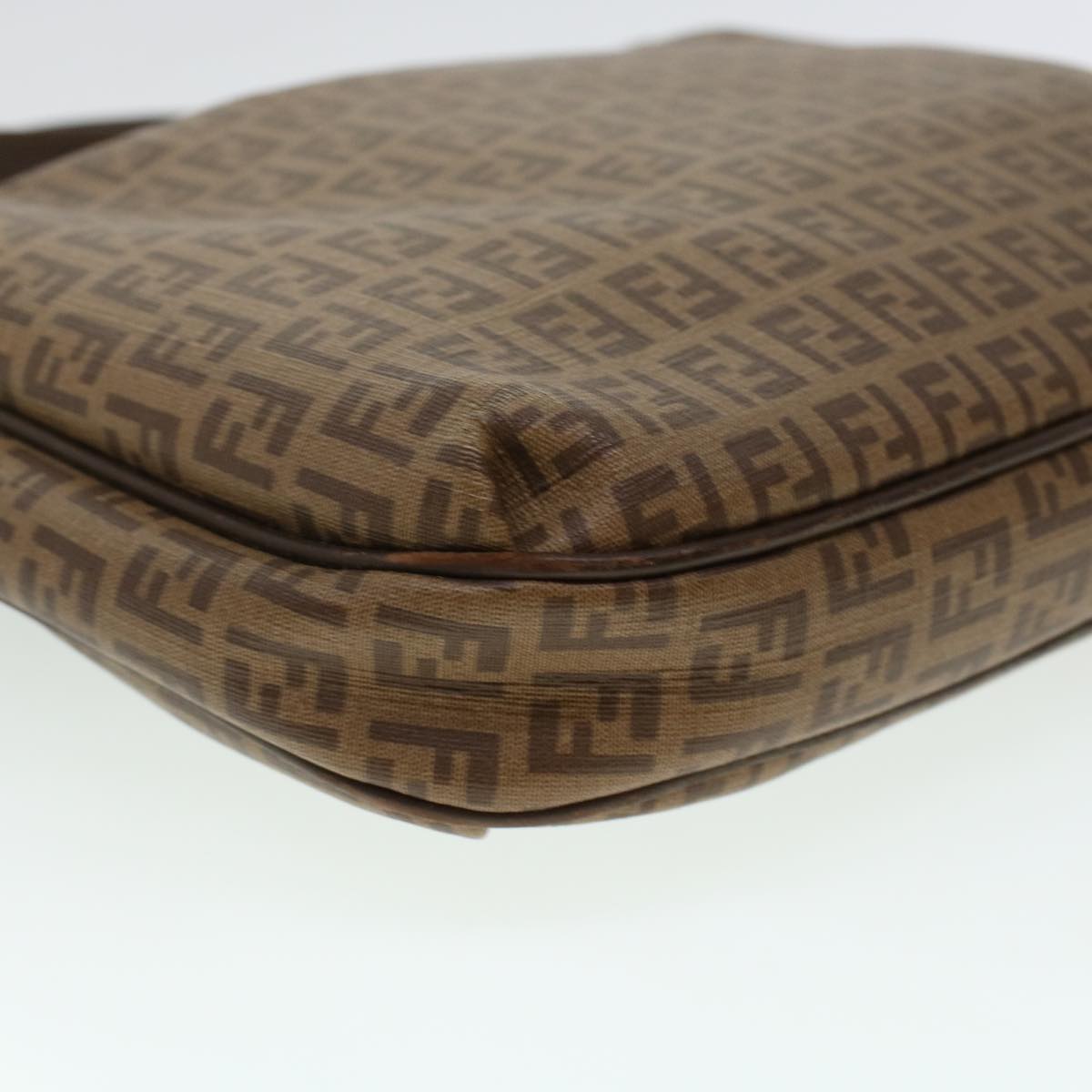 FENDI Zucchino Canvas Shoulder Bag Brown 8BT206-FB5 129-2580 rd4934