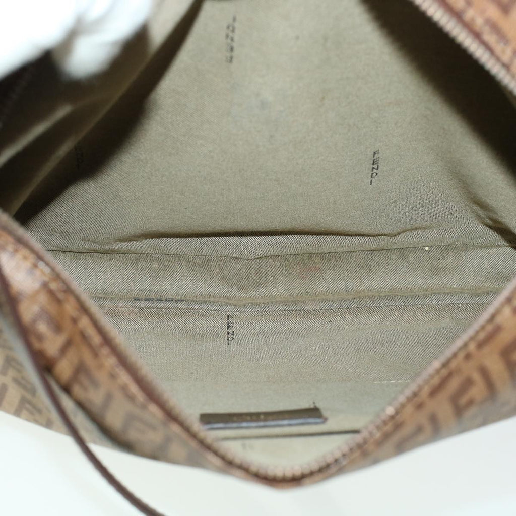 FENDI Zucchino Canvas Shoulder Bag Brown 8BT206-FB5 129-2580 rd4934