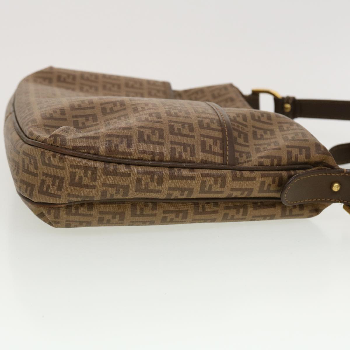 FENDI Zucchino Canvas Shoulder Bag Brown 8BT206-FB5 129-2580 rd4934