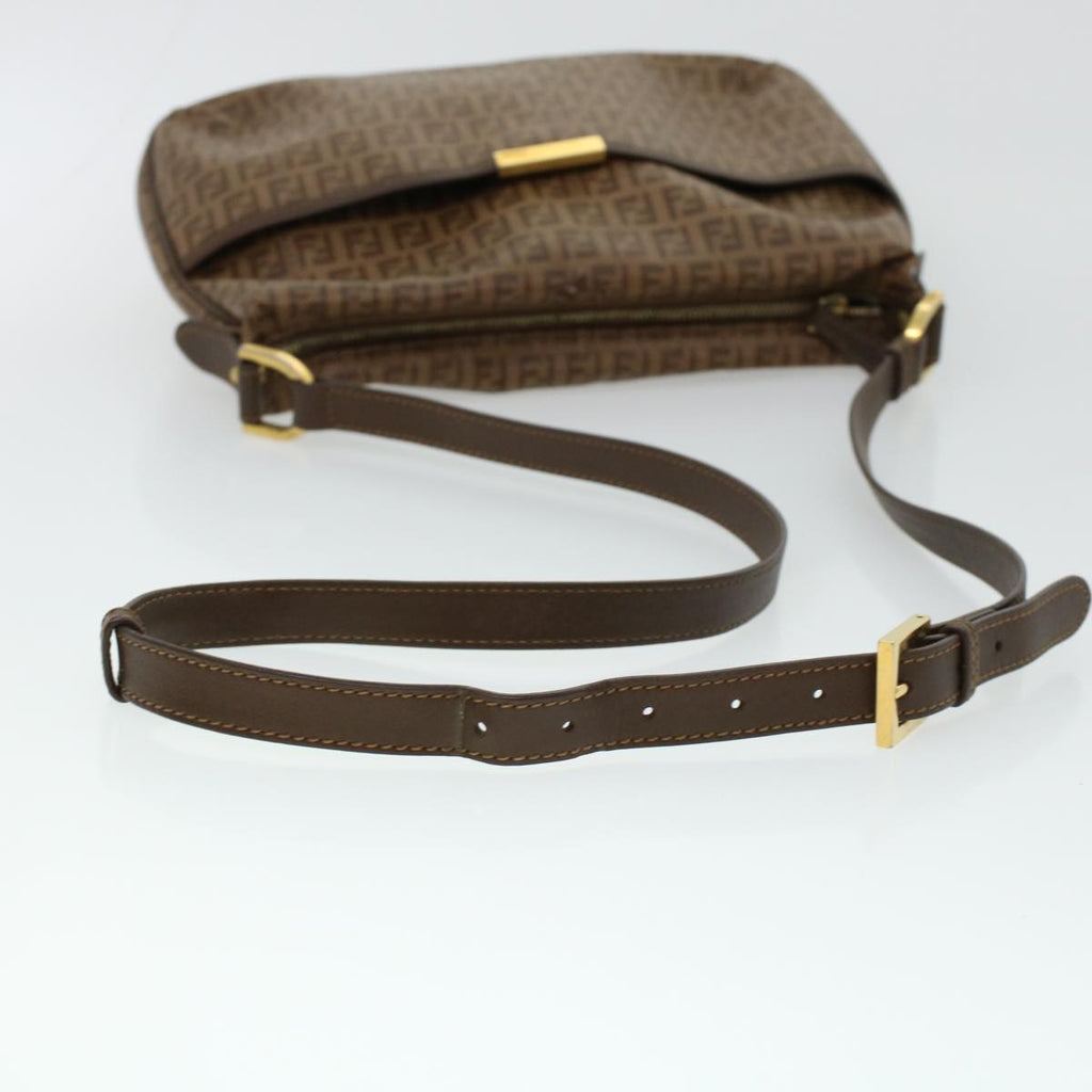FENDI Zucchino Canvas Shoulder Bag Brown 8BT206-FB5 129-2580 rd4934