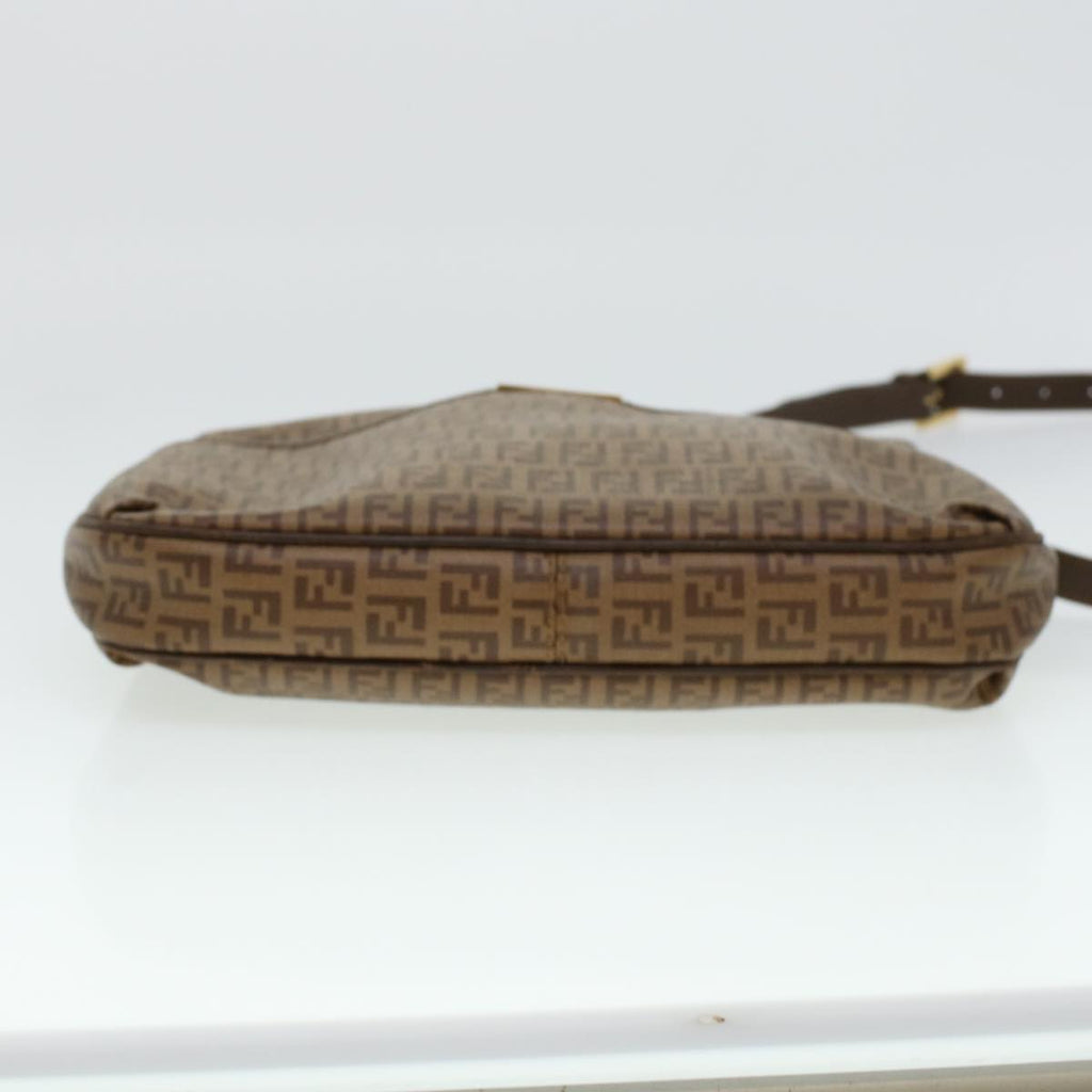FENDI Zucchino Canvas Shoulder Bag Brown 8BT206-FB5 129-2580 rd4934