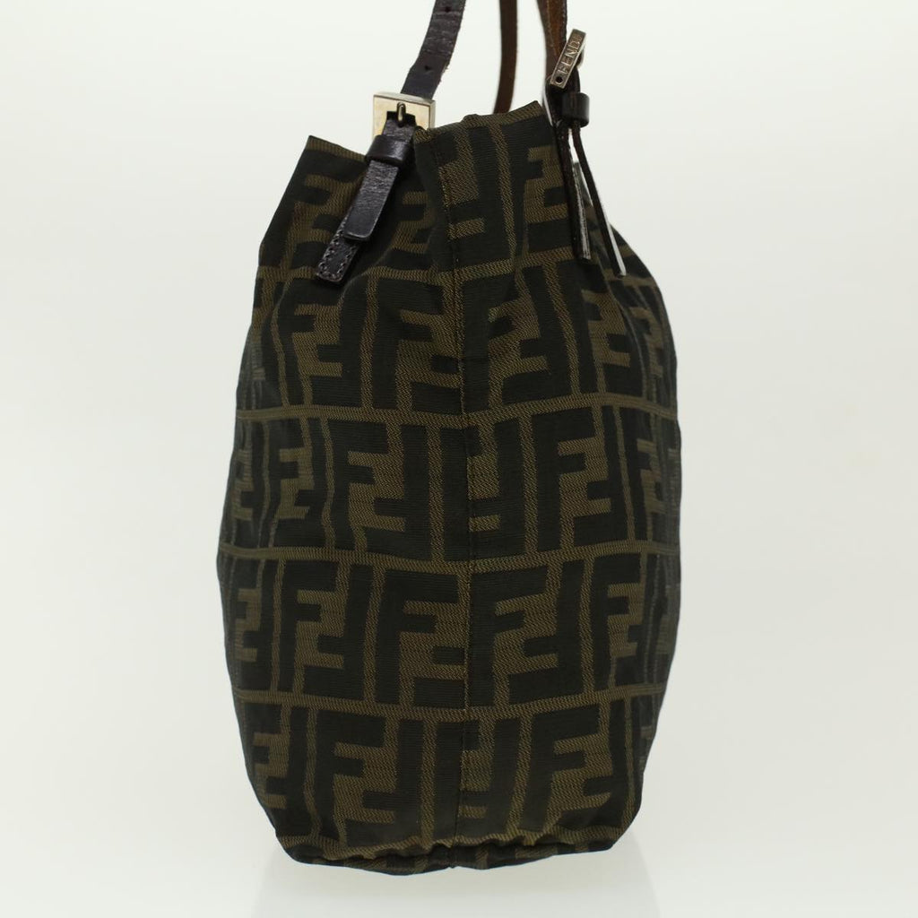 FENDI Zucca Canvas Shoulder Bag Black Brown 2228-26633-008 rd4980